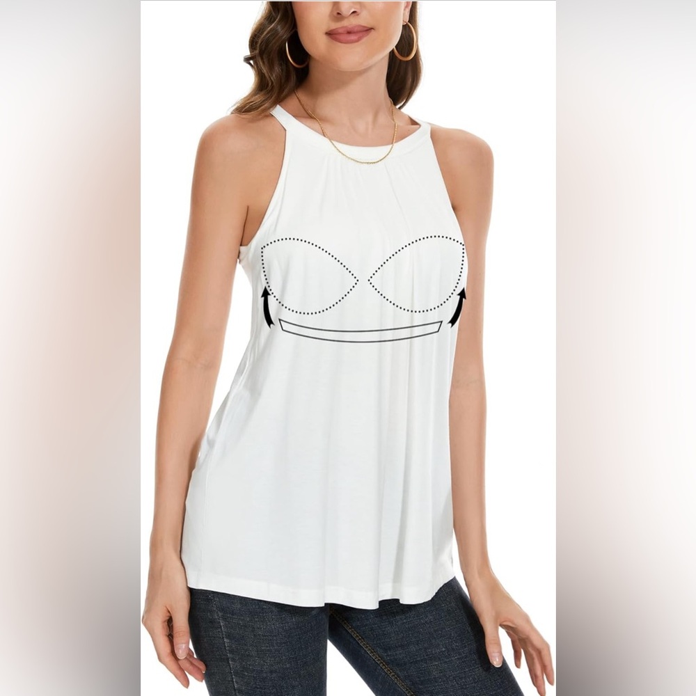 Camisoles for Women with Built in Bra Adjustable Strap Tank Tops Cami Sleeveless
